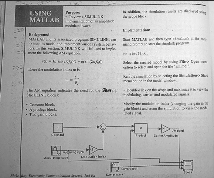 Solved USING MATLAB In addition, the simulation results are | Chegg.com