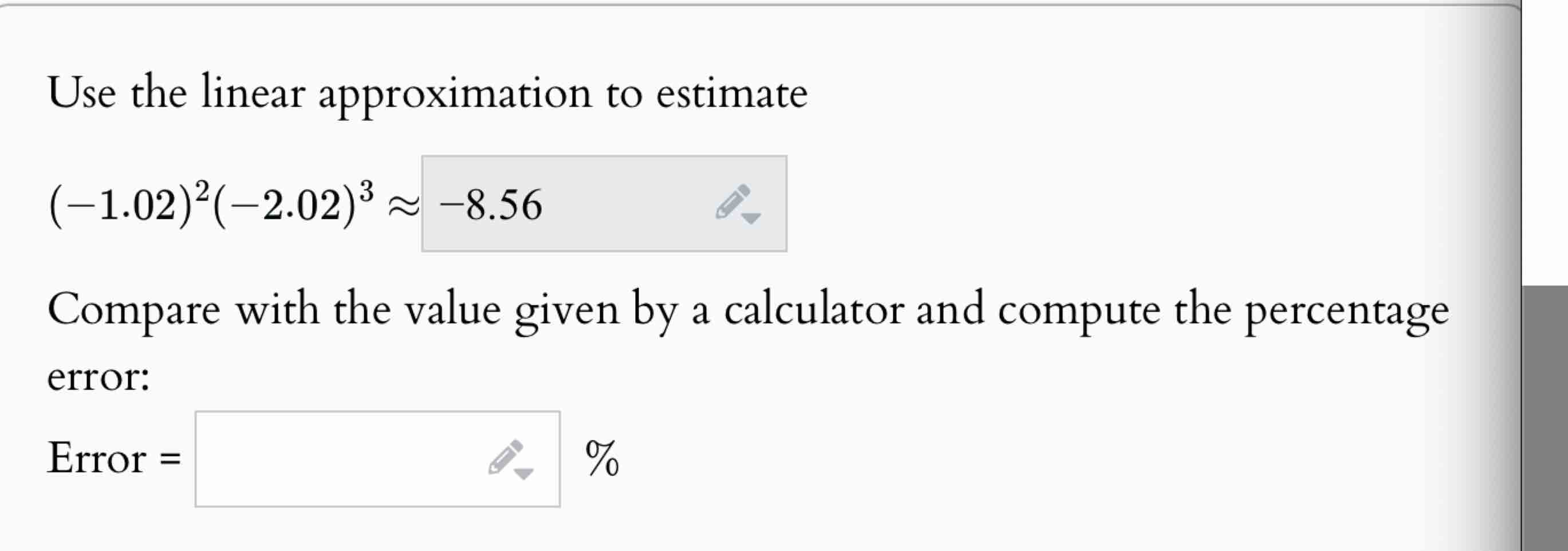 Solved Use the linear approximation to | Chegg.com