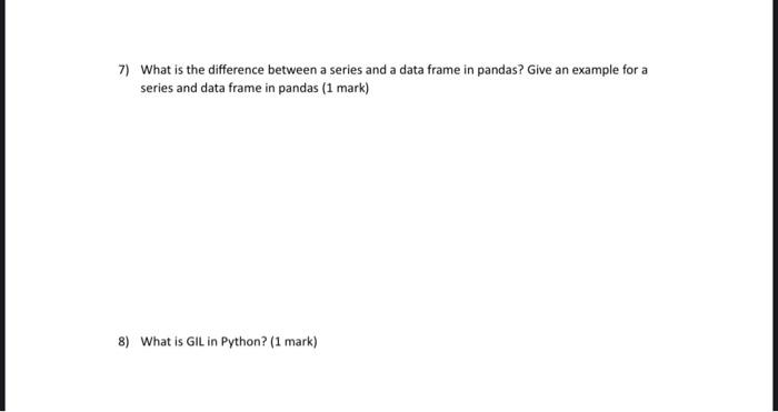 Solved 7) What is the difference between a series and a data | Chegg.com