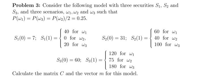 Solved Problem 3: Consider the following model with three | Chegg.com