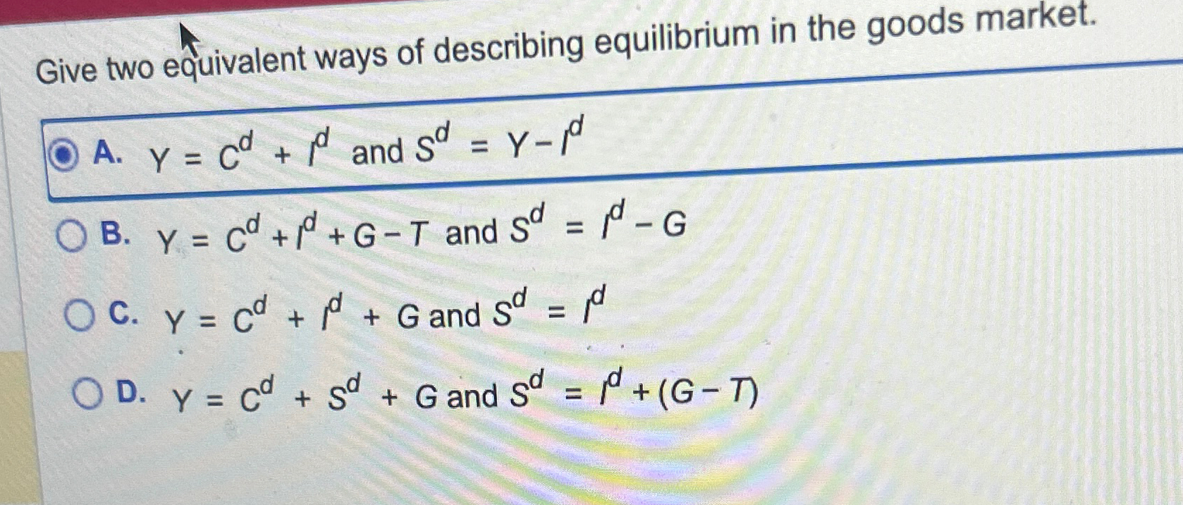 Solved Give two equivalent ways of describing equilibrium in | Chegg.com