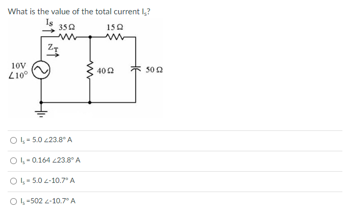 Total Current Label Solved What is the value of the total current | Chegg.com