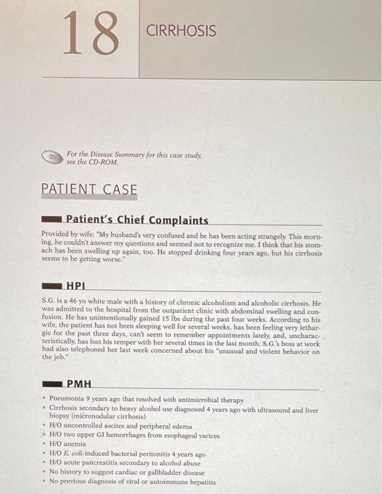 case study 18 cirrhosis