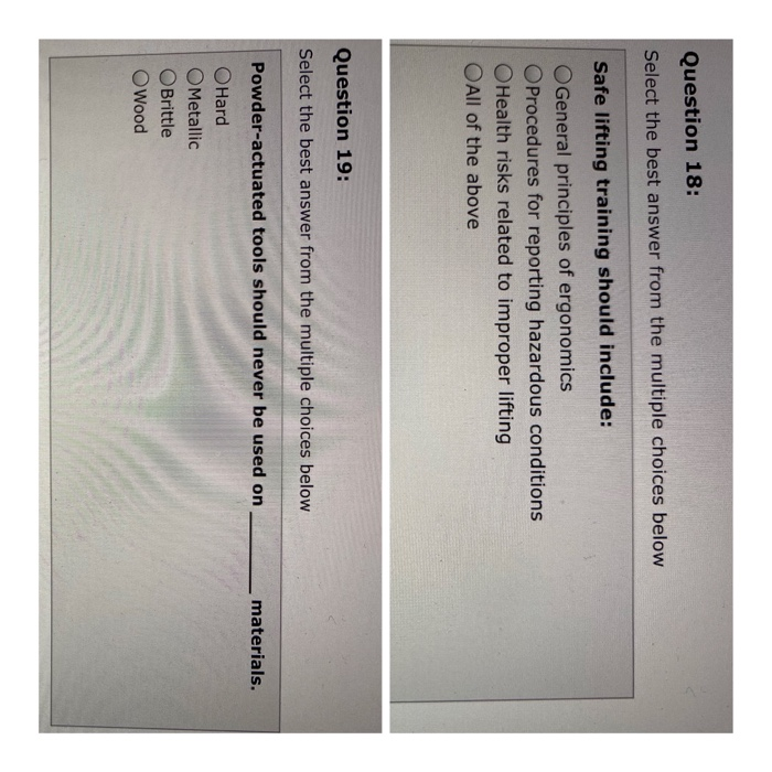 Solved Question 18: Select the best answer from the multiple 
