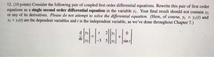 Solved 12. (10 points) Consider the following pair of | Chegg.com
