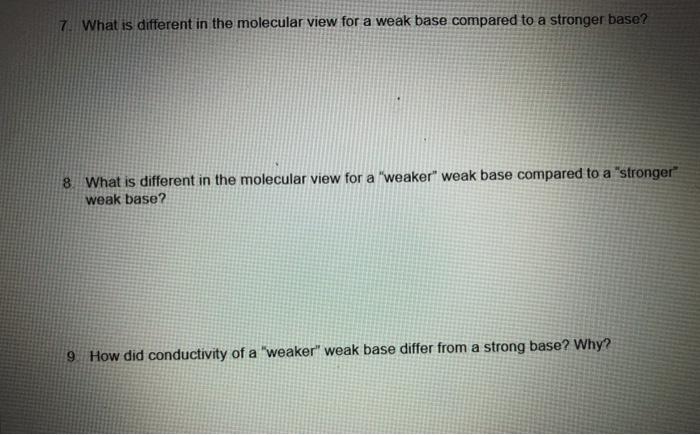 which is a characteristic of a strong base brainly