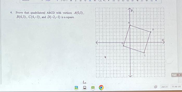 Solved Prove That Quadrilateral ABCD With Vertices A(0,5) | Chegg.com