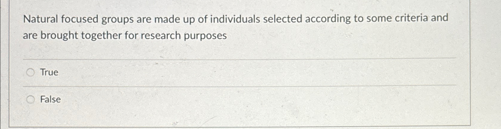 Solved Natural focused groups are made up of individuals | Chegg.com