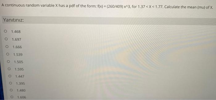 Solved A continuous random variable X has a pdf of the form: | Chegg.com