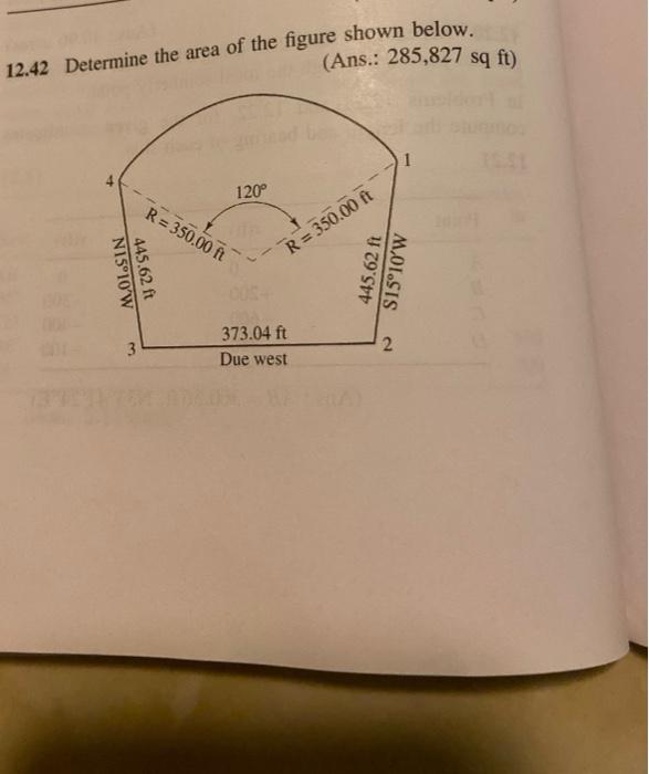 Solved 12.42 Determine the area of the figure shown below. | Chegg.com