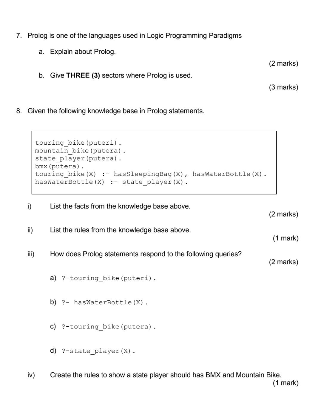 Solved Answer all Functional and Logic programming questions | Chegg.com