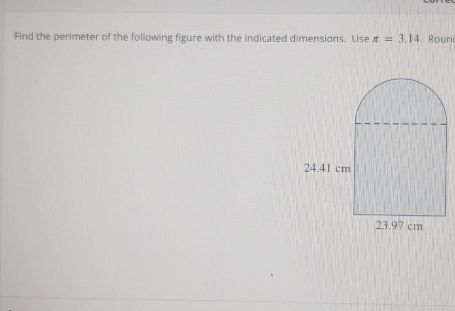 Solved Find The Perimeter Of The Following Figure With The | Chegg.com