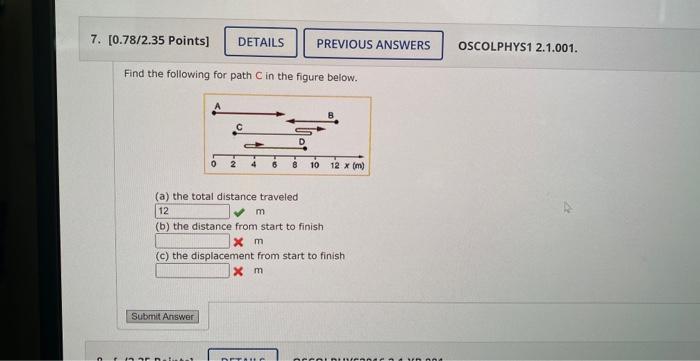 Solved Find The Following For Path C In The Figure Below. | Chegg.com