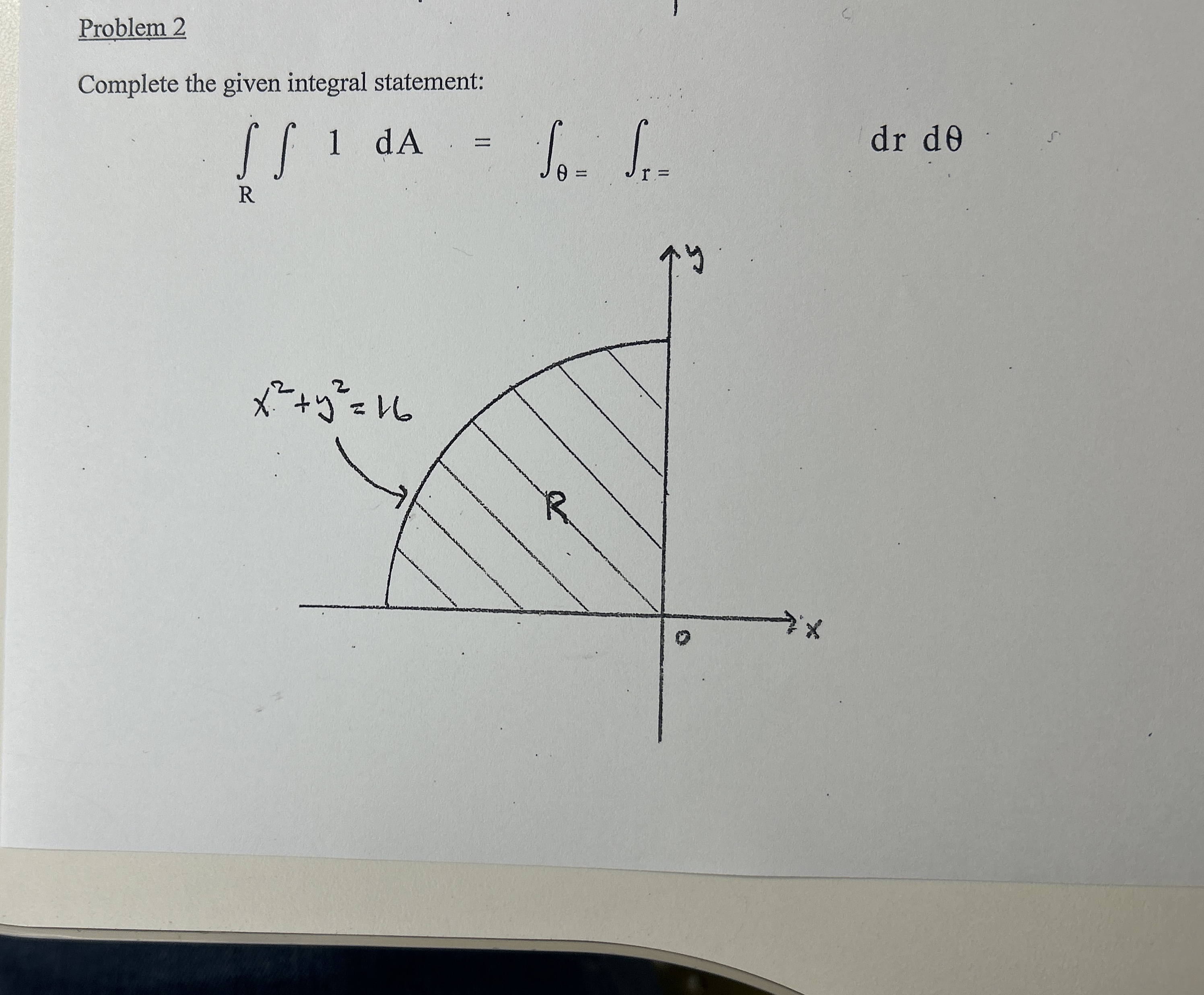 Solved by an EXPERT Problem 2Complete the given integral | Chegg.com