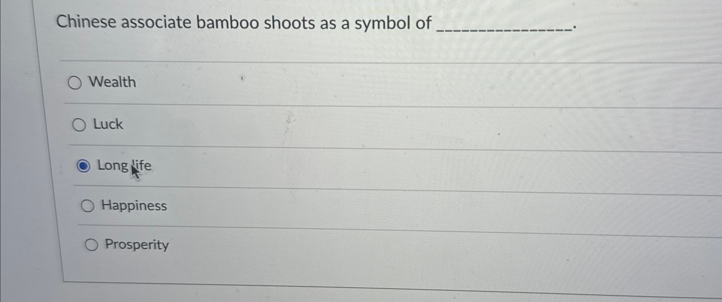 Solved Chinese associate bamboo shoots as a symbol