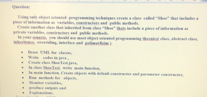 Solved Question: Using only object oriented programming | Chegg.com