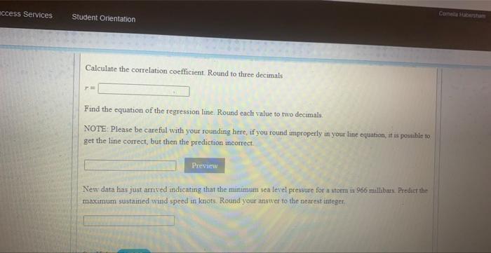 Solved Calculate the correlation coefficient. Round to three | Chegg.com