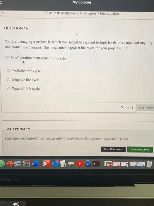 Solved My Courses Take Test: Assignment 1 - Chapter 1 | Chegg.com
