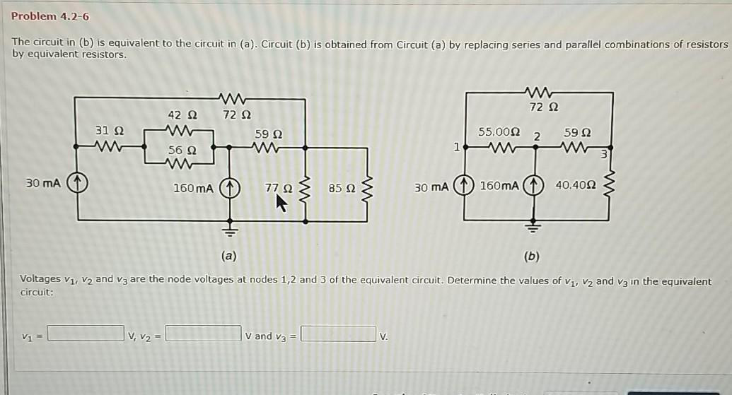 Solved Problem 4.2-6 The Circuit In (b) Is Equivalent To The | Chegg.com