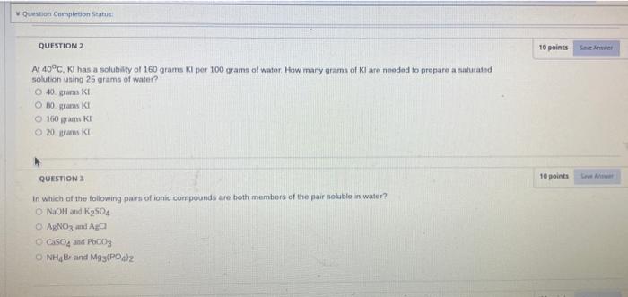Solved Question Completion Status: QUESTION 2 10 points | Chegg.com