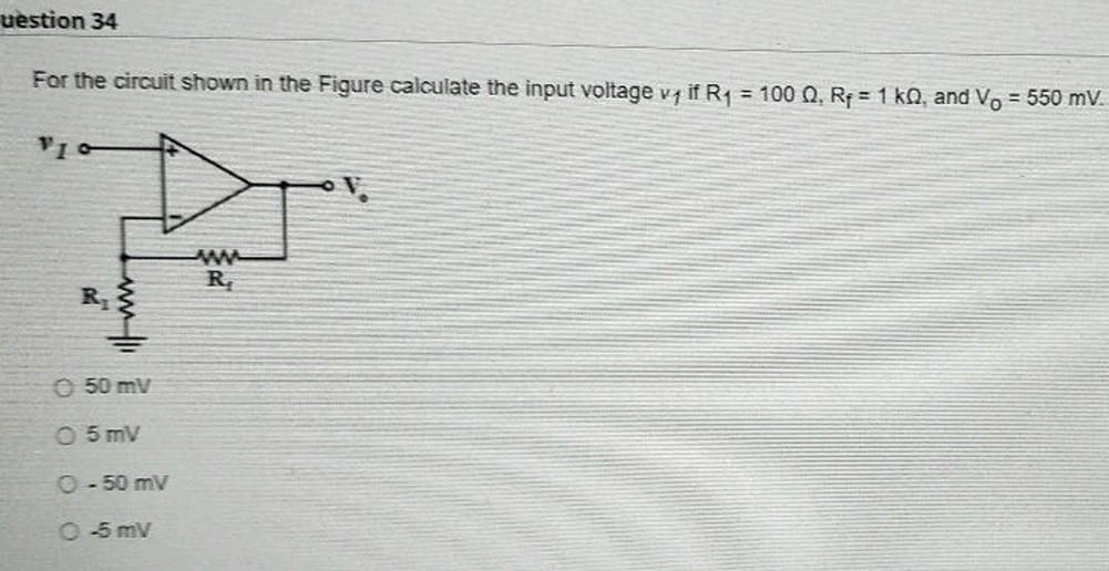 Solved uestion 34 For the circuit shown in the Figure | Chegg.com