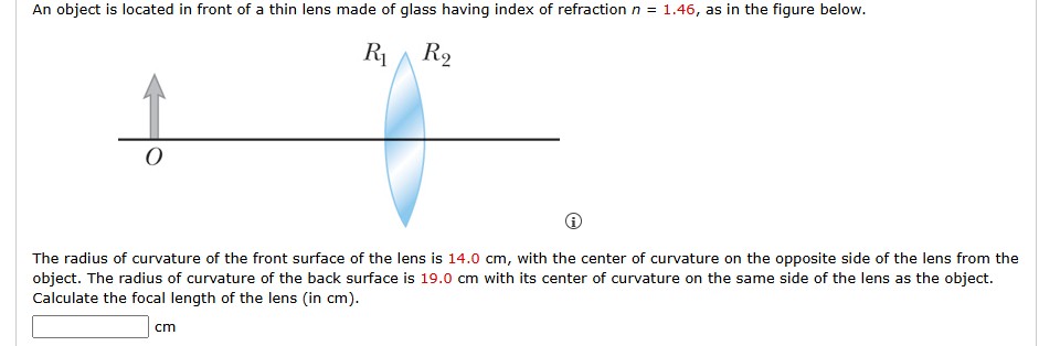 Find The Radius Of Curvature Of This Lens