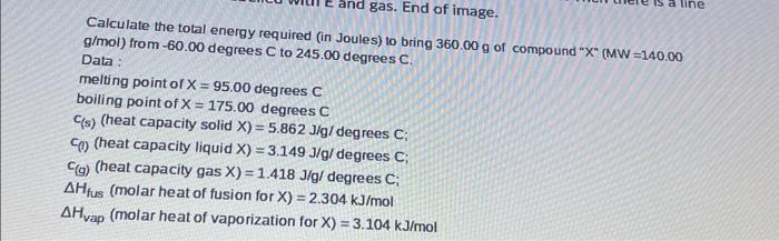 Solved calculate the total energy required (in joules) to | Chegg.com