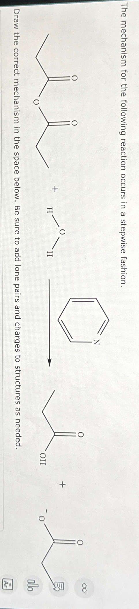 Solved The mechanism for the following reaction occurs in a | Chegg.com