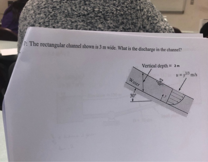 Solved 17: The rectangular channel shown is 3 m wide. What | Chegg.com