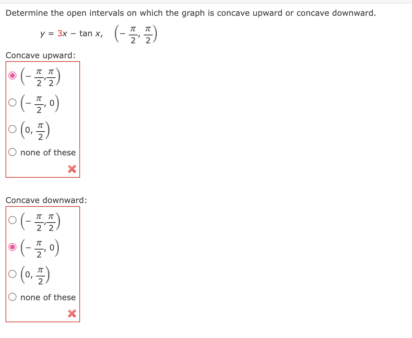 Solved Determine the open intervals on which the graph is | Chegg.com