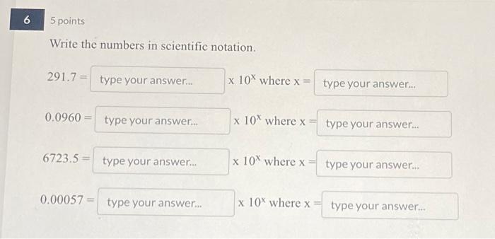 Solved Each of these numbers is written in exponential form, | Chegg.com