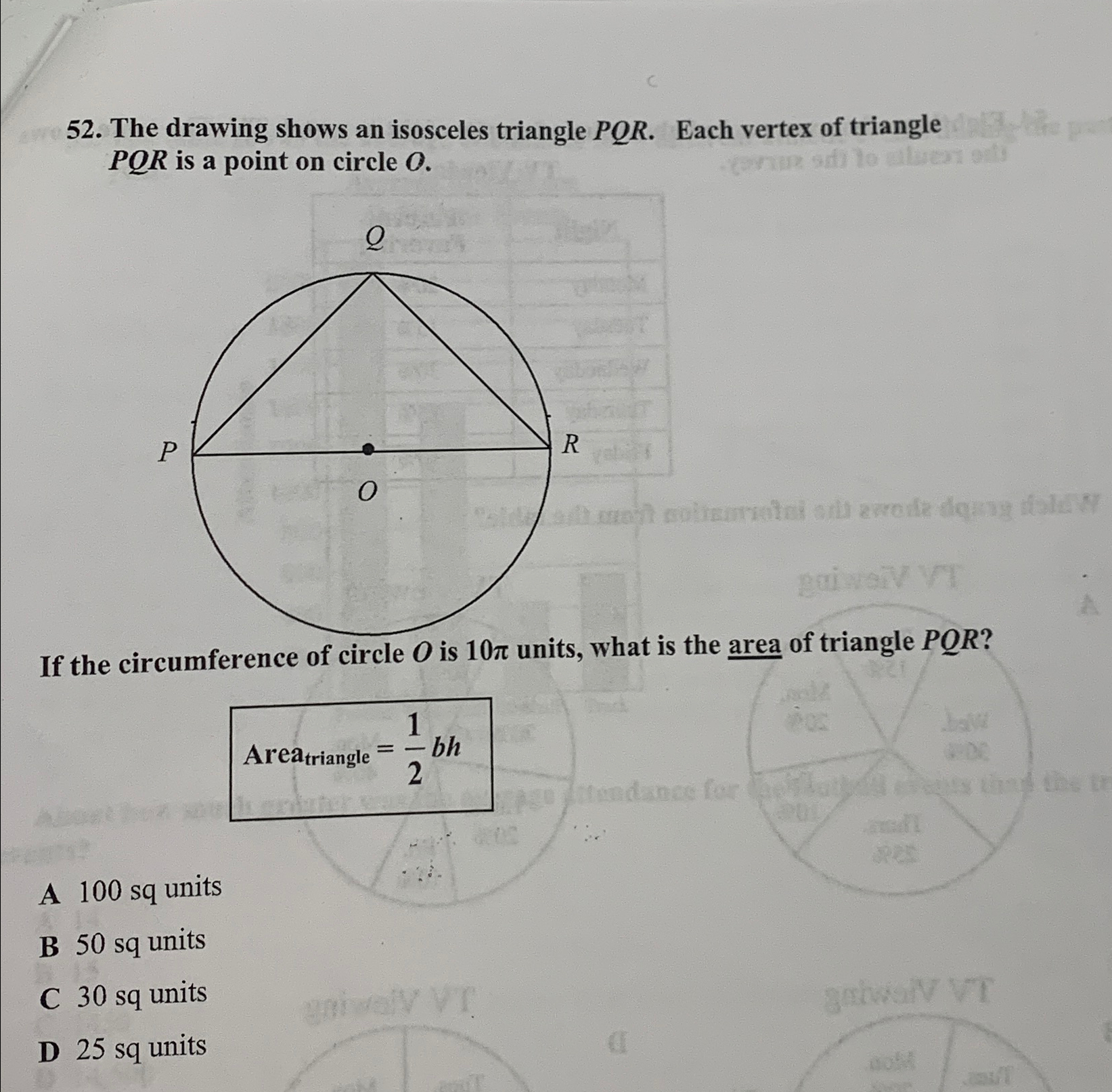 Solved The drawing shows an isosceles triangle PQR. ﻿Each | Chegg.com