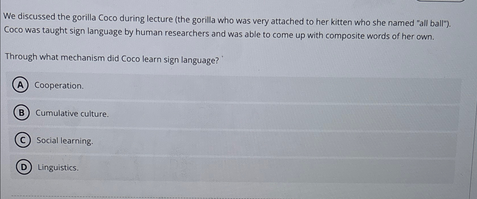 COCO THE SIGN LANGUAGE GORILLA visual data 3