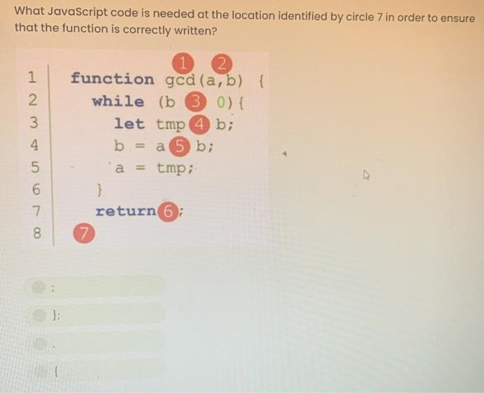 Solved What JavaScript code is needed at the location | Chegg.com