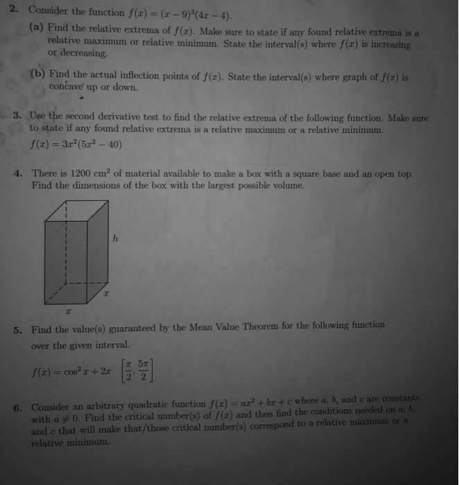 Solved 2 Consider The Function F X 9 º 41 4 Chegg Com