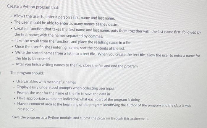 Solved - Allows the user to enter a person's first name and | Chegg.com