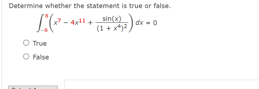 Solved Determine whether the statement is true or | Chegg.com