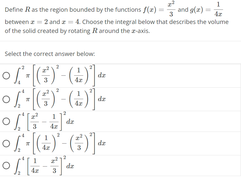 Solved Define R ﻿as the region bounded by the functions | Chegg.com