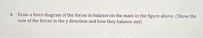 Solved 4. Draw a force diagram of the forces in balance on | Chegg.com
