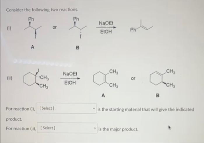 Solved Consider The Following Two Reactions. (i) Or A B (ii) | Chegg.com