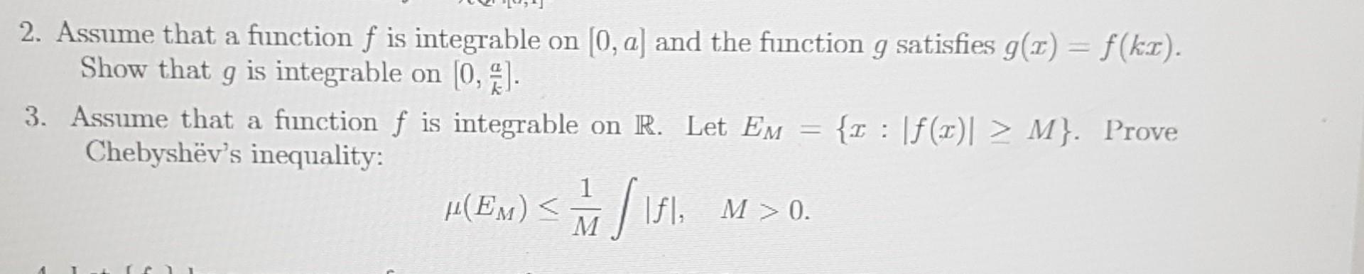 Solved 2. Assume That A Function F Is Integrable On [0,a] | Chegg.com