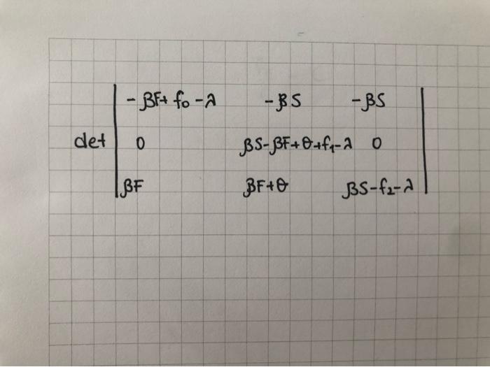 Solved det 1 -BF+ fo-A 0 BF -BS -BS BS-BF+0+₁-A O BF+0 | Chegg.com