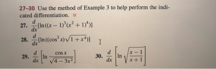 Solved 27-30 Use the method of Example 3 to help perform the | Chegg.com