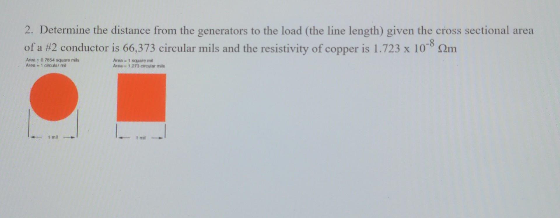 2. Determine the distance from the generators to the