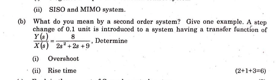 (ii) SISO And MIMO System. B) What Do You Mean By A | Chegg.com