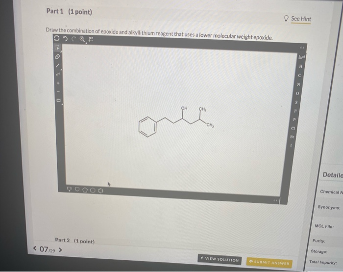 Solved See page 650 07 Question (2 points) The following | Chegg.com