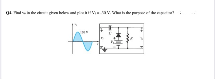 Solved Q4. Find vo in the circuit given below and plot it if | Chegg.com
