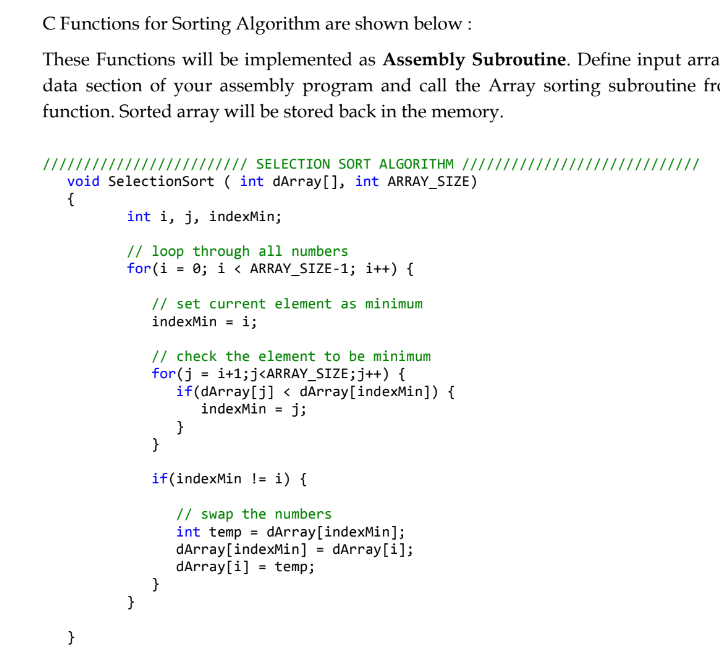 Solved (a) The function listed below implements a sorting