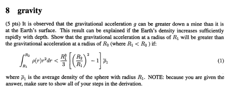 Solved 8 ﻿gravity ﻿It is observed that the gravitational | Chegg.com