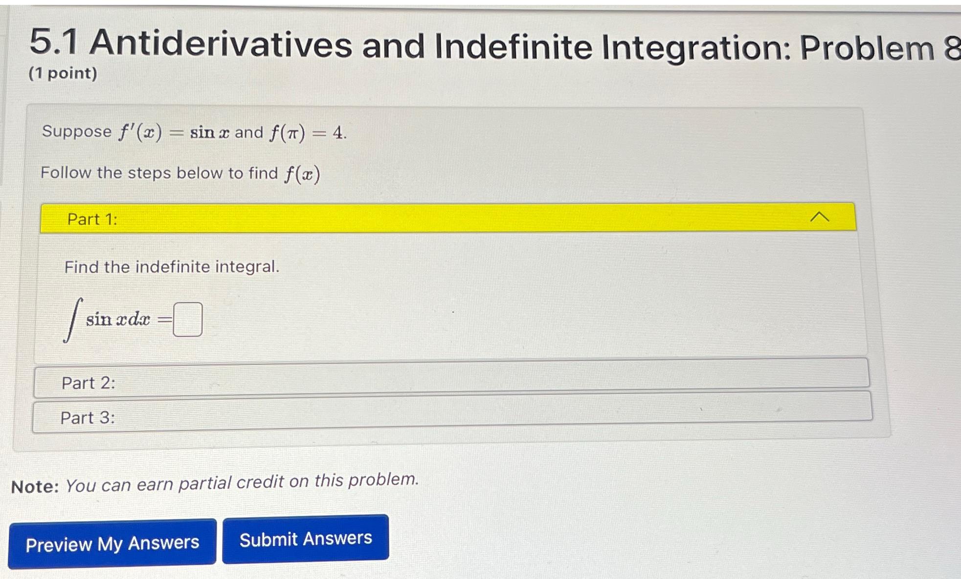 Solved 5.1 ﻿Antiderivatives And Indefinite Integration: | Chegg.com